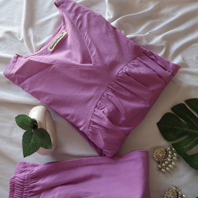 Minimal Lavender Bloom Suit Set