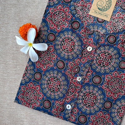 "Roshan" Ajrakh Hand Block Printed  Cotton kurta