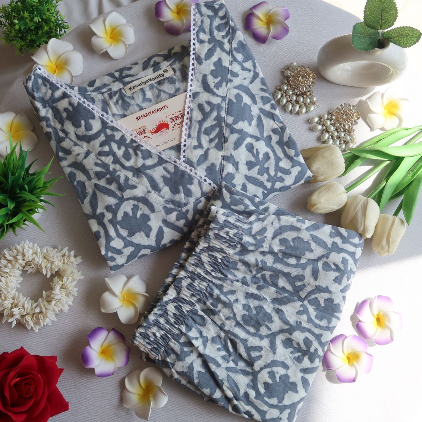 Magnolia Lace Suit Set - Sukoon 3.0 (Slim Fit)