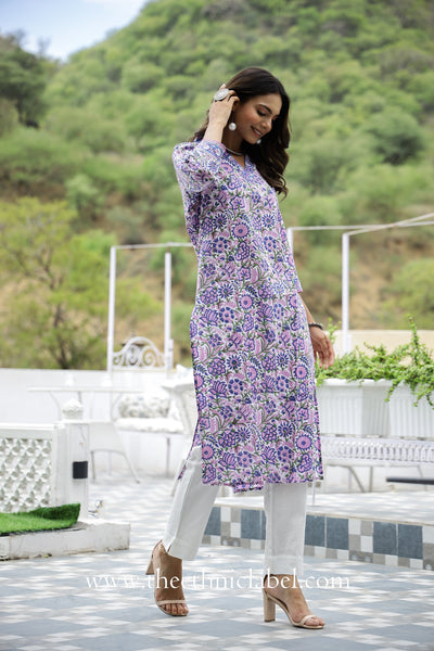"Maahru" Hand Block Printed Cotton Kurta