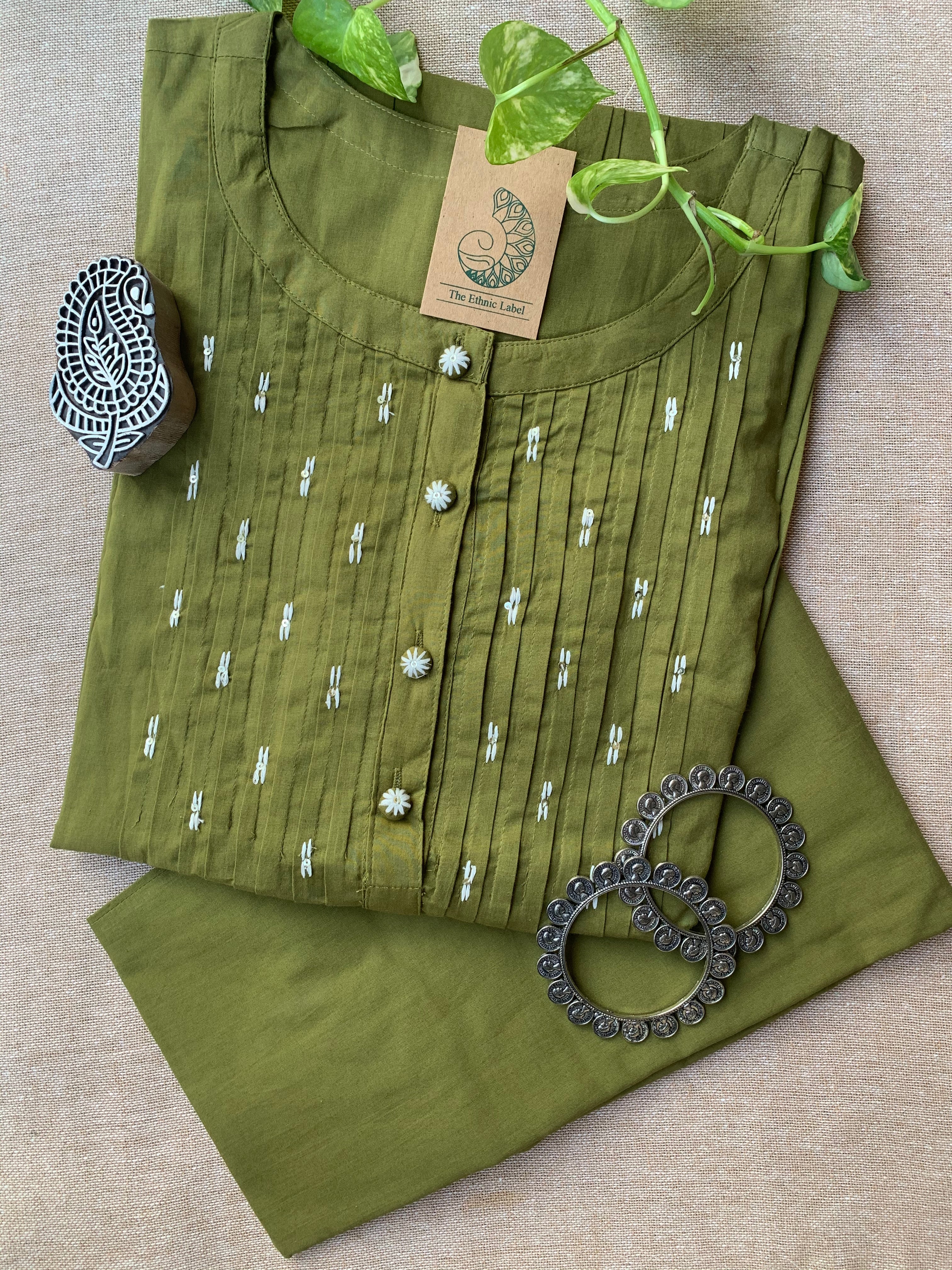 "Heena" Cotton Kurta with Pants (2pc)