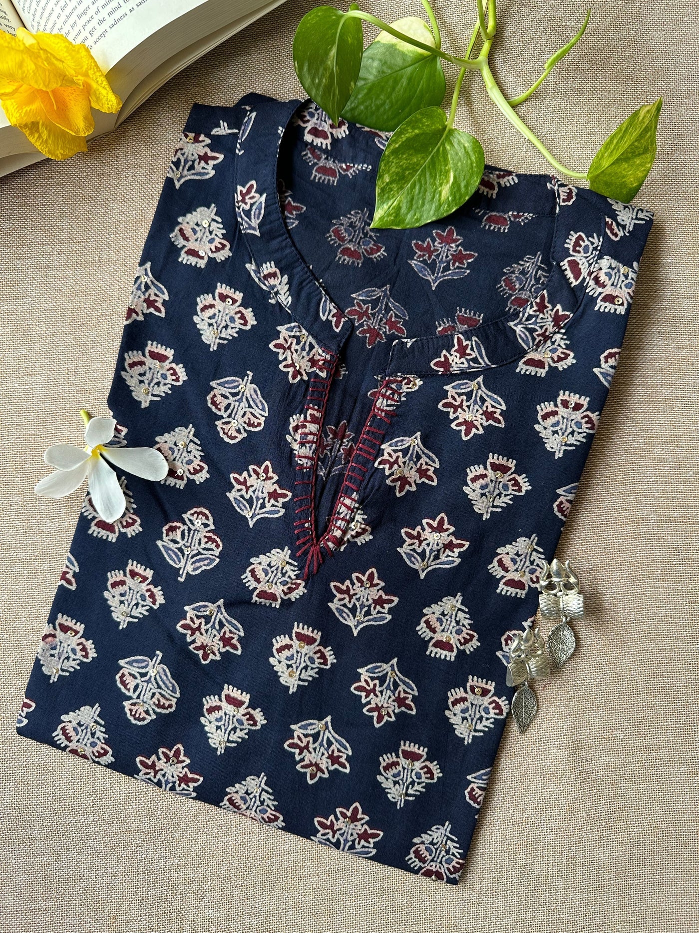 Short Kurti "Shab" Bagru Cotton