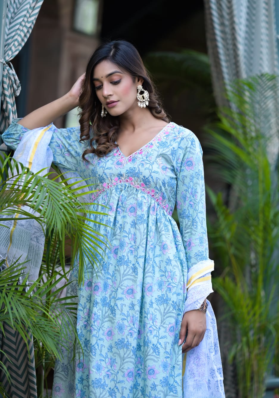 Floral Premium Cotton Suit Set