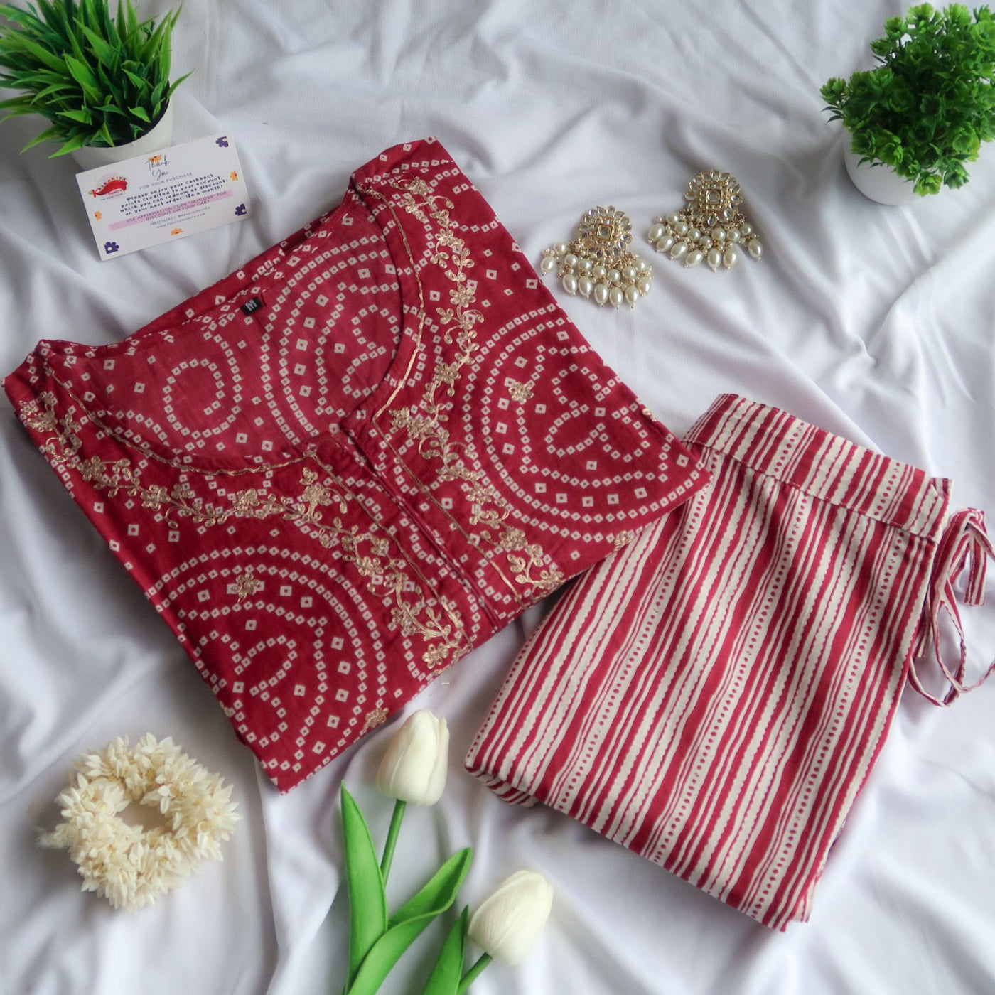 Rosewood Bandhej Harmony Suit Set - EOFY SALE