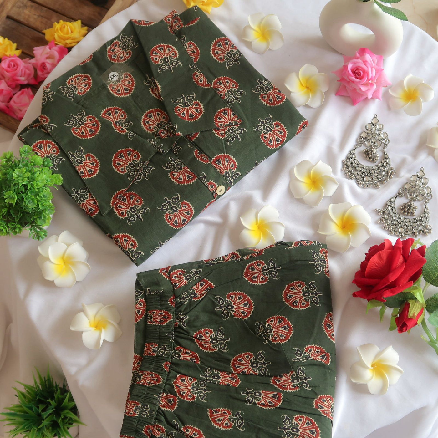 Verde Mocha Office/Regular Wear Suit Set