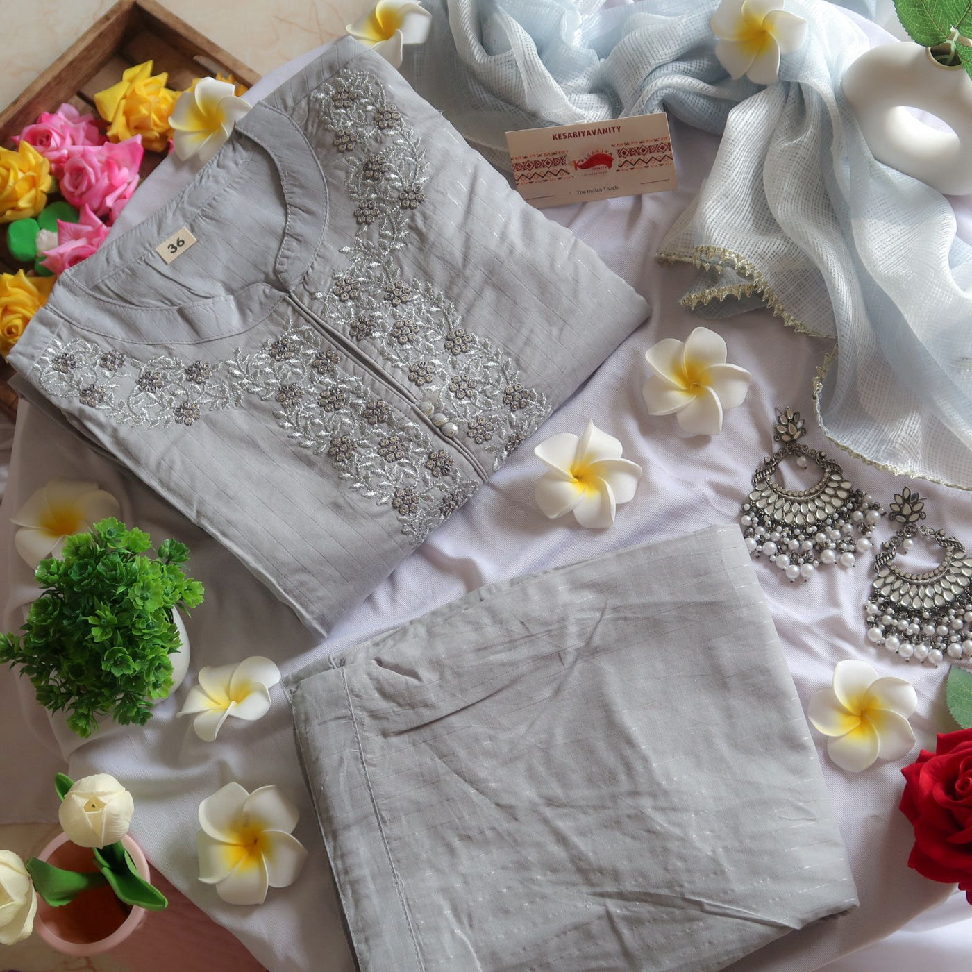 Shades of Graceful Grey Suit Set - EOFY SALE