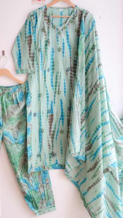 Aqua Splendor Tie-Dye Suit Set - EOFY SALE